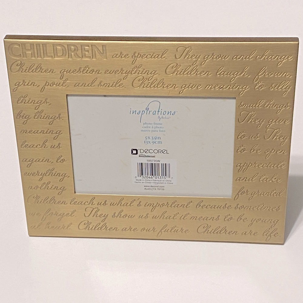 Inspirations by Heirloom Decorel Gold Photo Frame 5” x 3.5” Children are Special